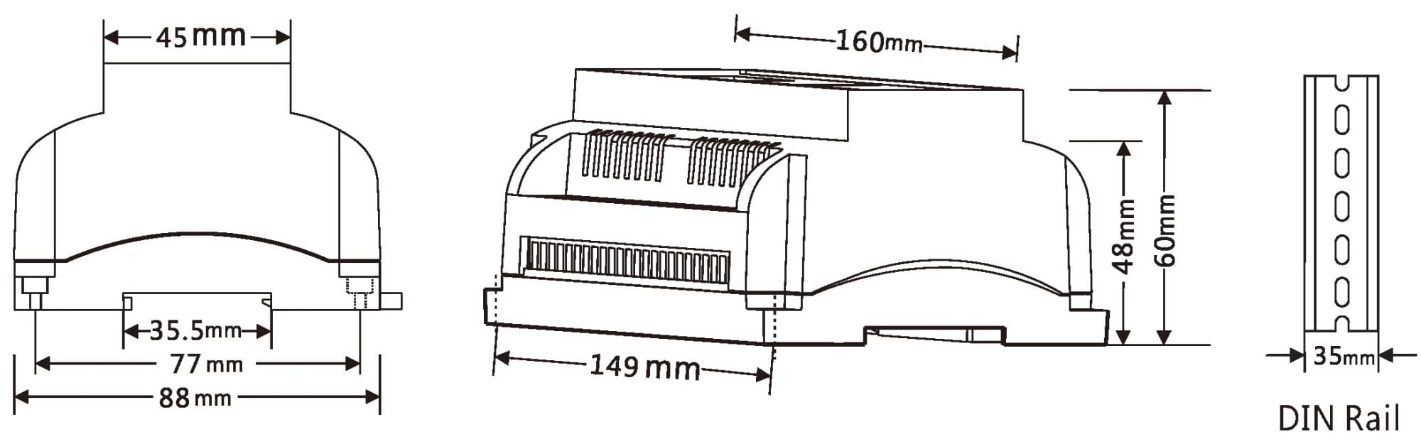 DMX dimLED dekodér 24CH DIN - náhled 3