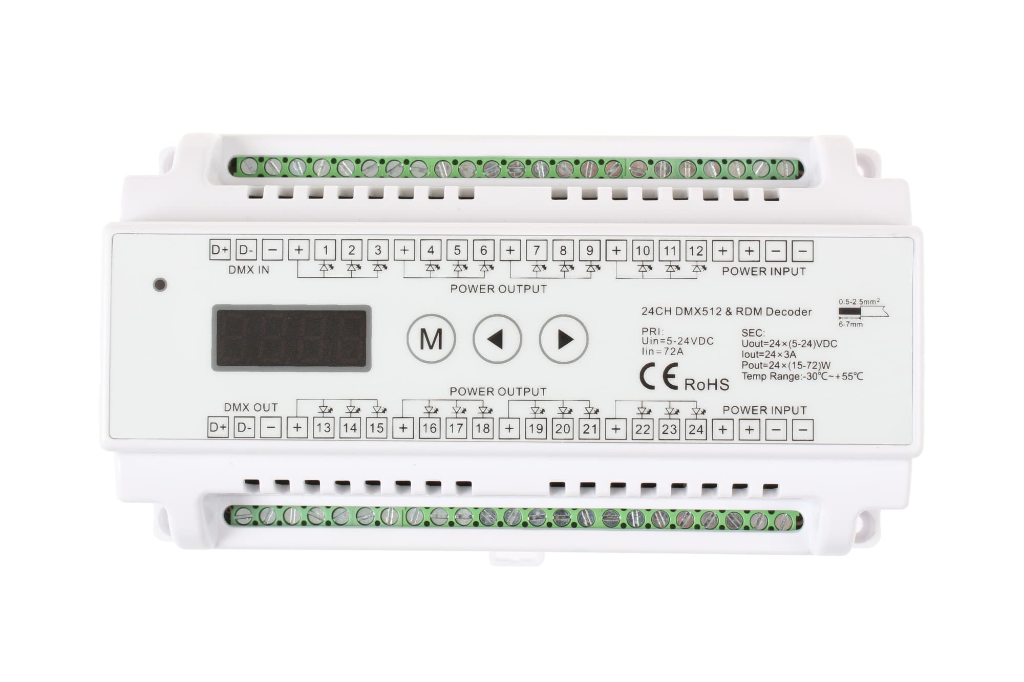 DMX dimLED dekodér 24CH DIN - náhled 4