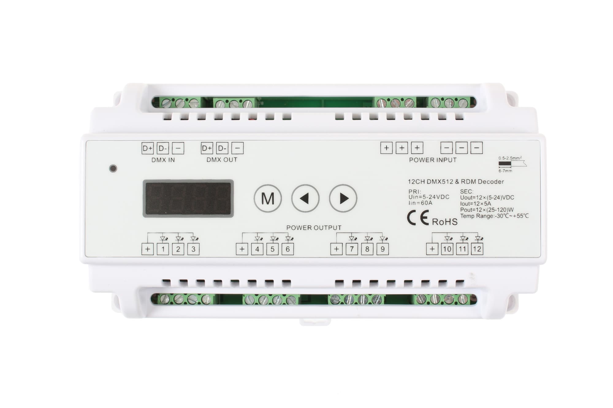 DMX dimLED dekodér 12CH DIN - náhled 5