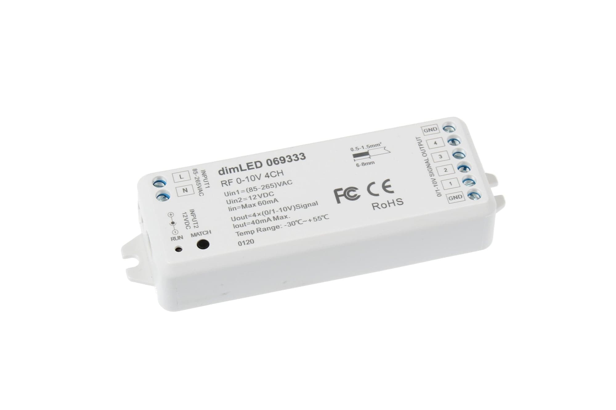 Ovladač dimLED RF 0-10V 4CH