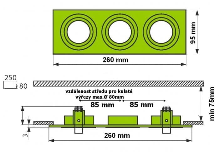 Podhledový rámeček D10-3 hliník - náhled 2