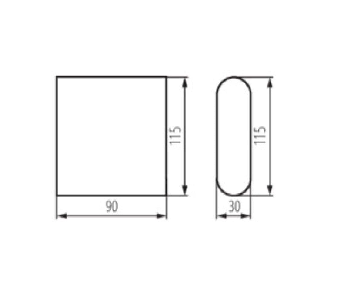 Přisazené LED svítidlo GARTO 8W-GR černé - náhled 3