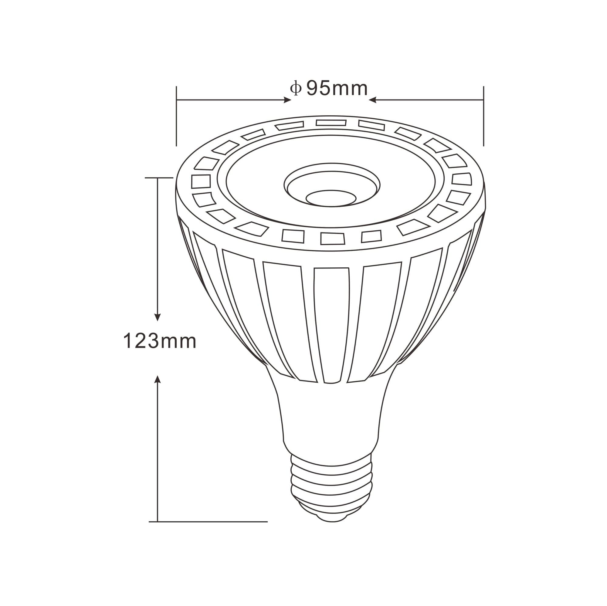 LED žárovka E27 PAR30 PW20 stmívatelná - náhled 3