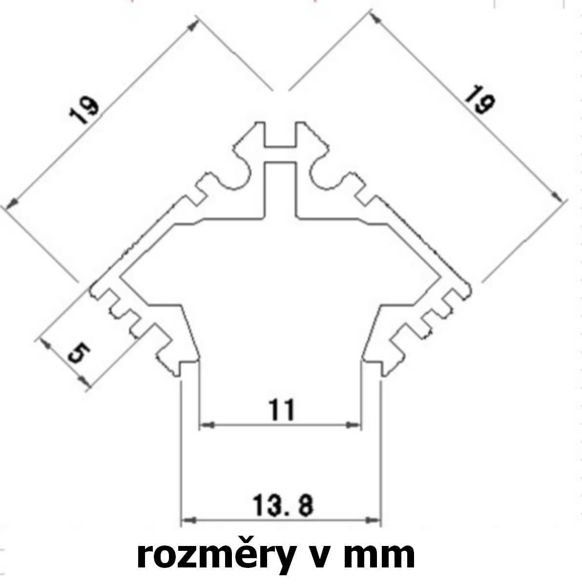 LED profil R4 - rohový - náhled 4