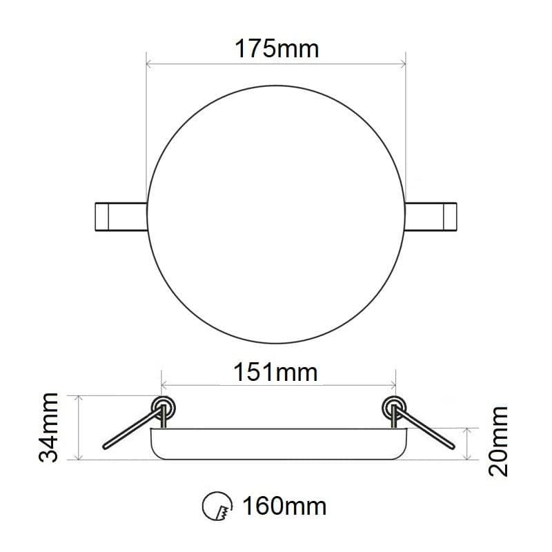 KZ24 LED panel 24W kulatý 175mm - Denní bílá - náhled 5