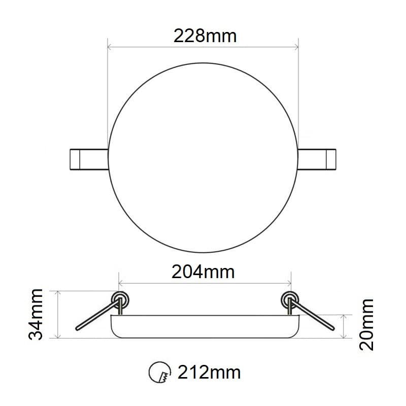 KZ36 LED panel 36W kulatý 228mm - Denní bílá - náhled 5
