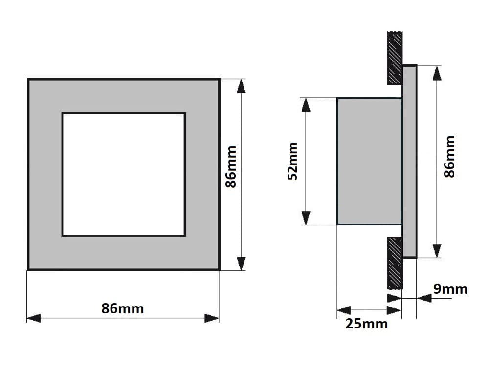 LED vestavné svítidlo PIR-RAN-S stříbrné - náhled 4