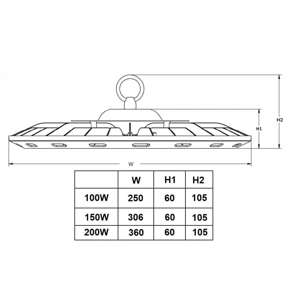 LED průmyslové svítidlo EH2-UFO100W - náhled 3
