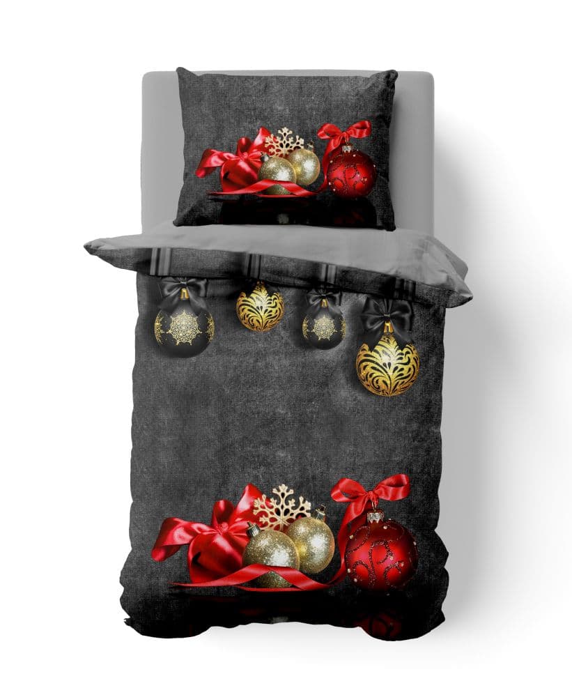 Kvalitex bavlna povlečení Vánoční koule 3D 140x200 70x90