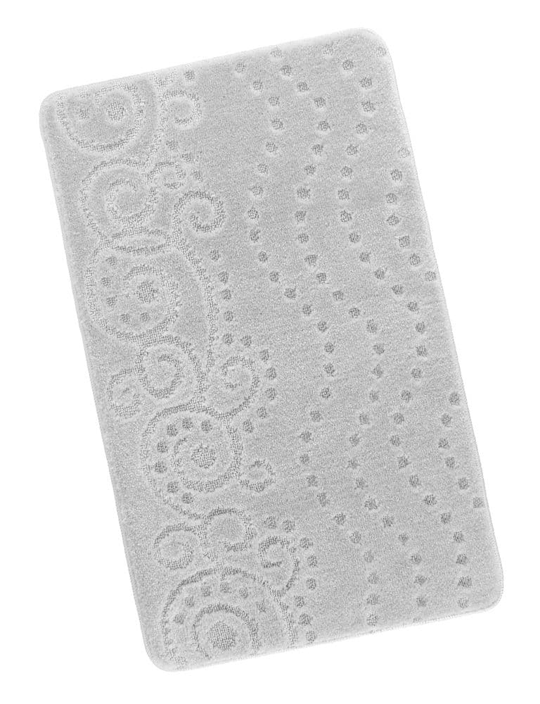 Koupelnová předložka před vanu 60x100cm ornament světle šedý