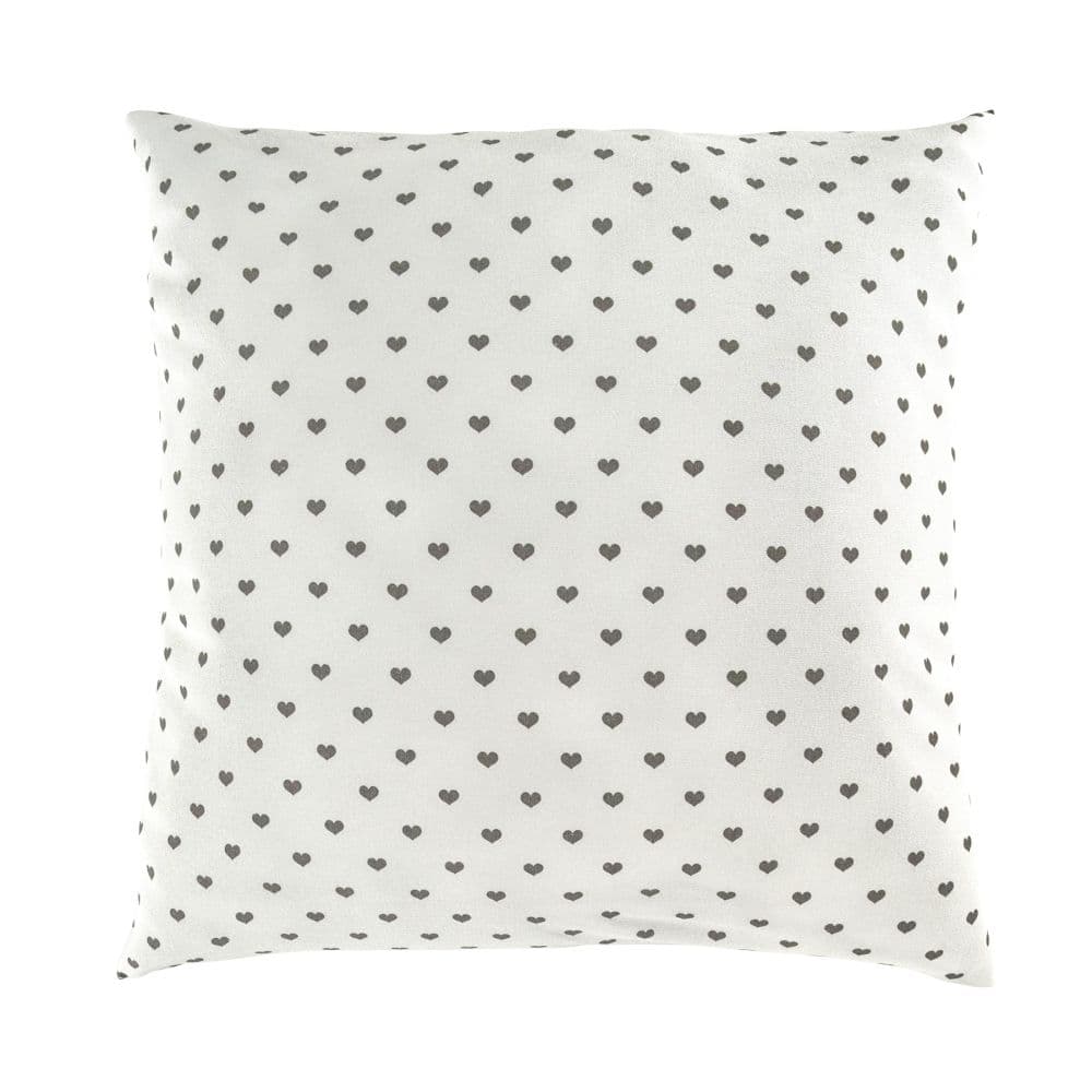 Kvalitex Povlak na polštář flanelový 40x40cm SRDÍČKA šedá