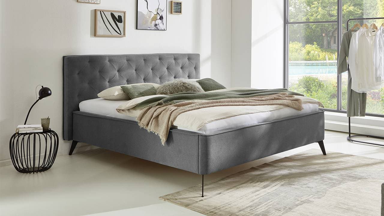 Postelia NEAPEL 180x200 cm Grey - náhled 5