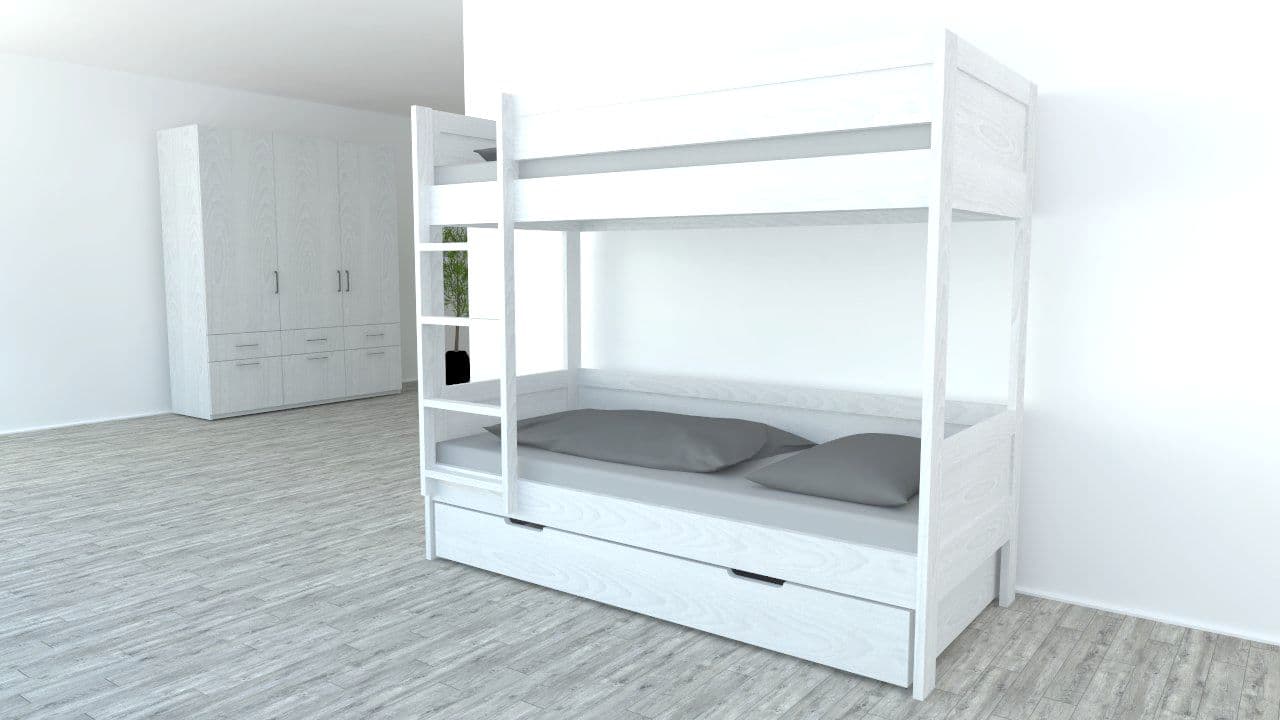 Postelia Patrová postel BAMBINO Buk 2v1 80x200 cm - náhled 2