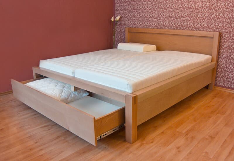 Postelia AMELIE Buk postel s úložným prostorem 140x200cm - náhled 3