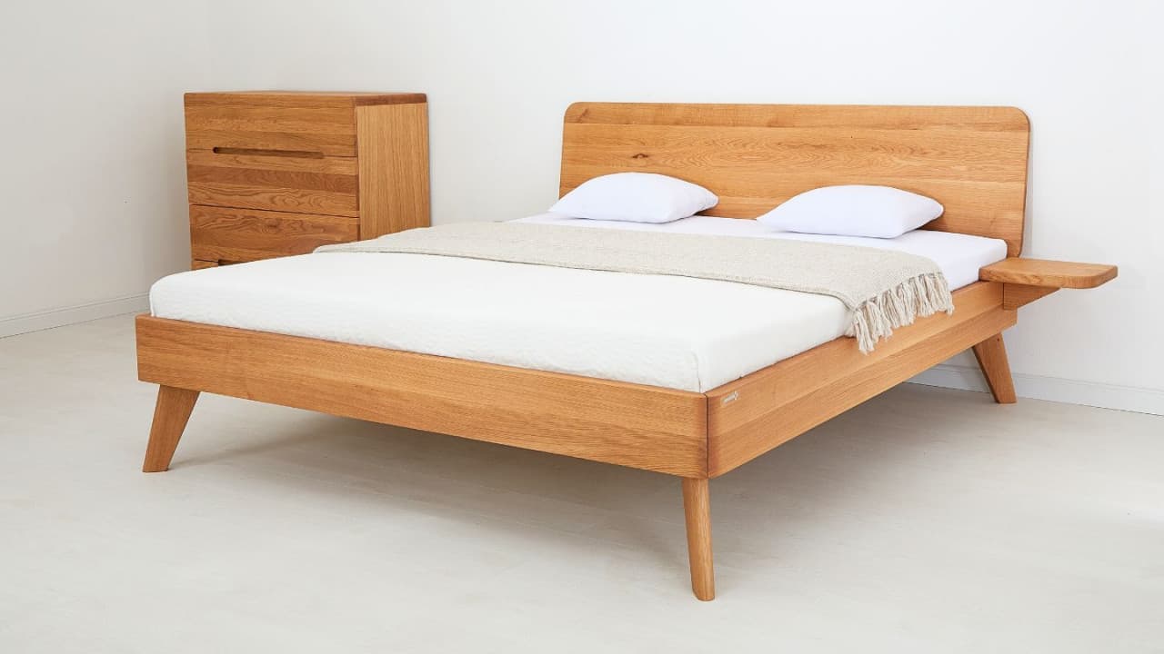 Postelia CORTINA s úložným prostorem, Buk 140x200 - náhled 4