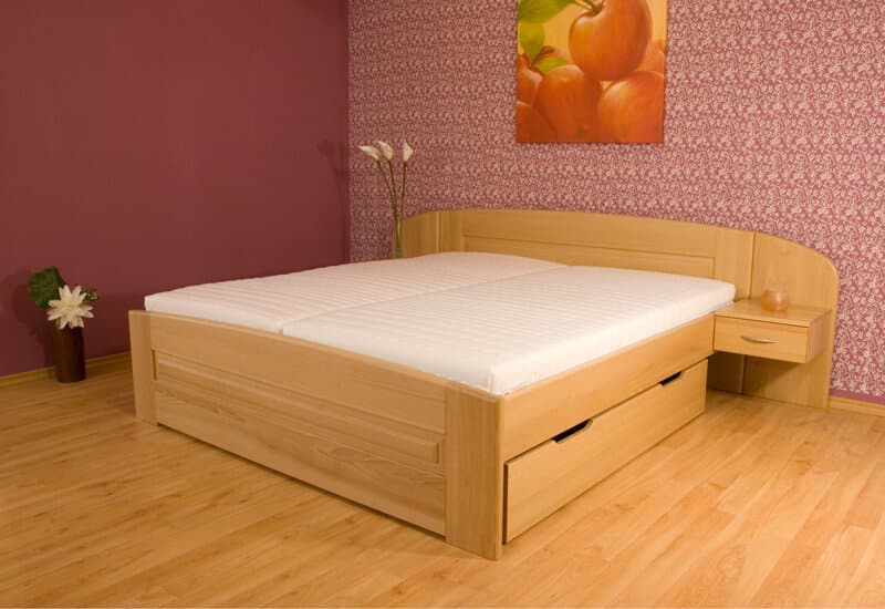 Postelia JAN Buk 140x200 - náhled 2