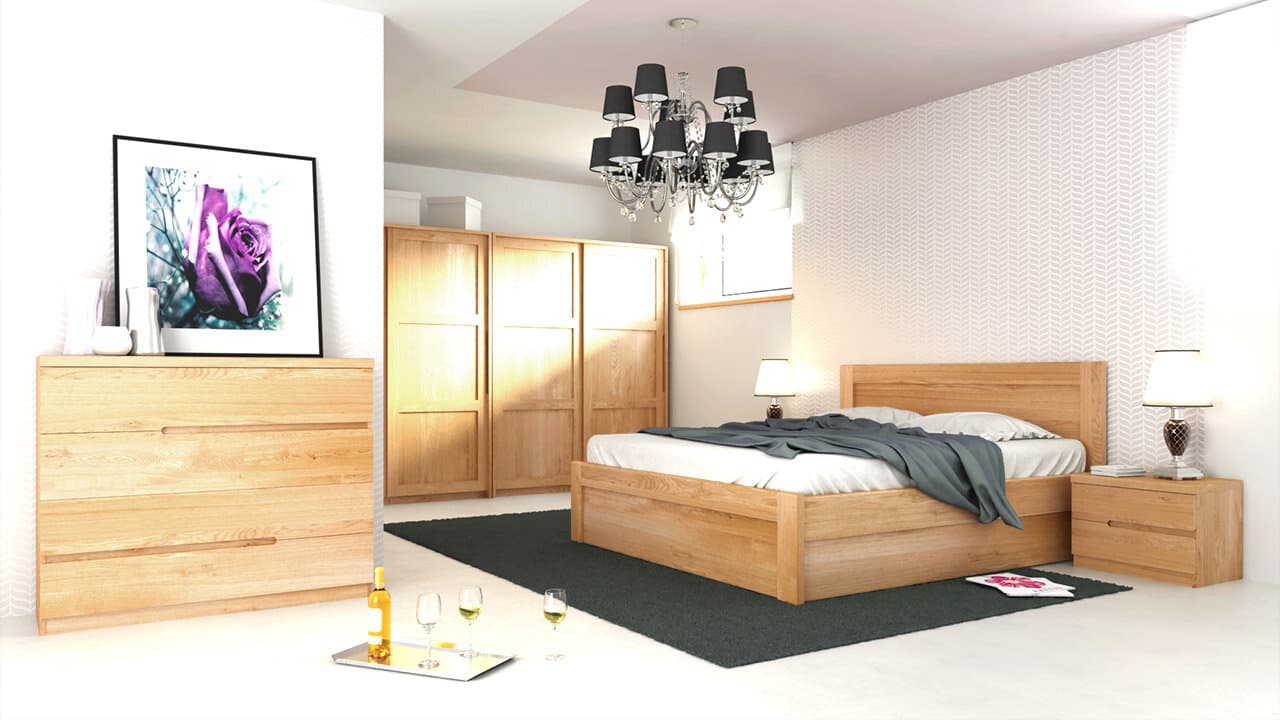Postelia ONTARIO Dub postel s úložným prostorem 160x200cm - náhled 2