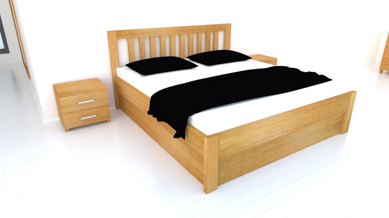 Postelia MIA s úložným prostorem 160 x 200 cm Dub - náhled 2