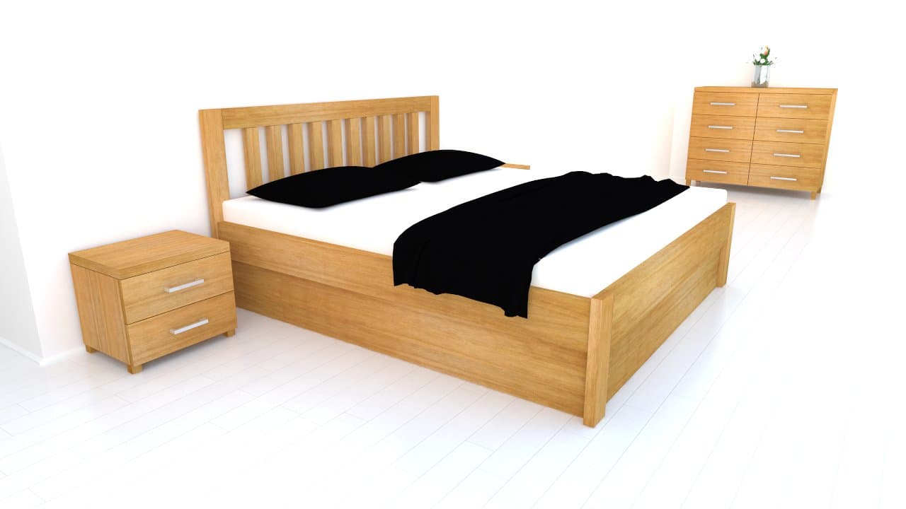 Postelia MIA s úložným prostorem 160 x 200 cm Dub - náhled 3