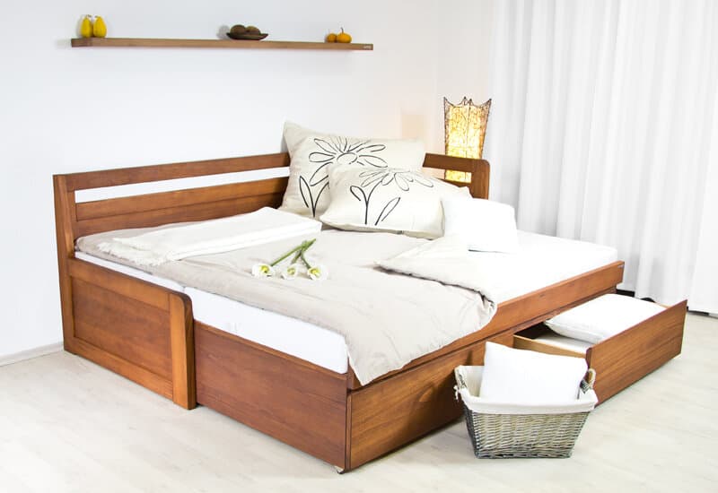 Postelia SOFA DUO Buk 160x200 / 2x 80x200 - náhled 2