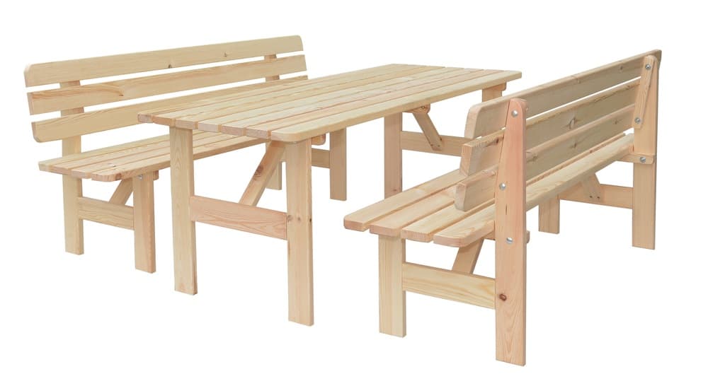 Zahradní stůl VIKING 180 — 180×70, masiv - náhled 3