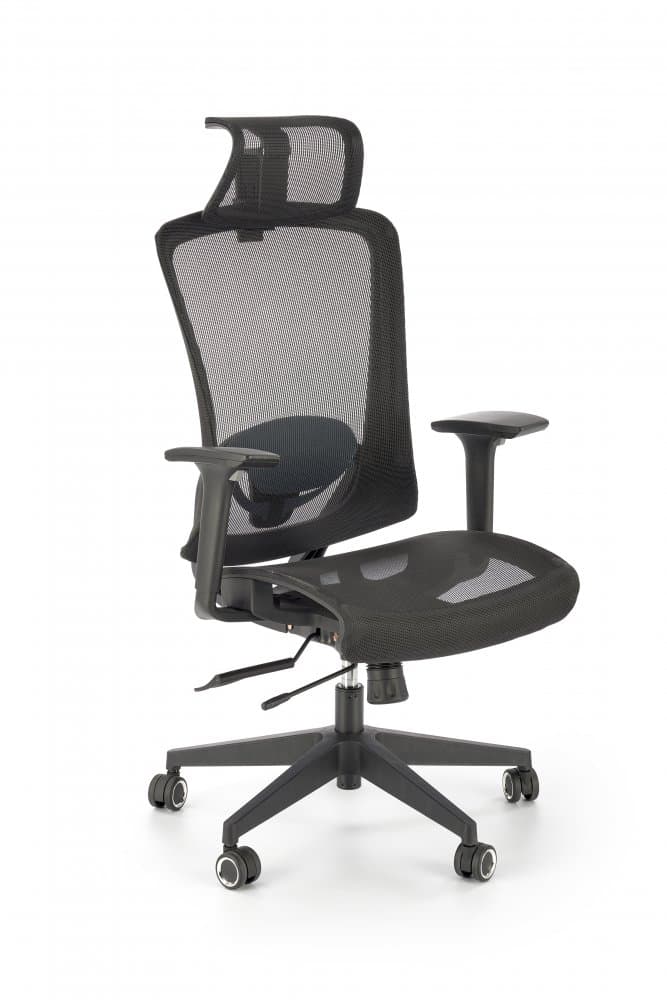 Kancelářská ergonomická židle GOLIAT — síť, černá Halmar