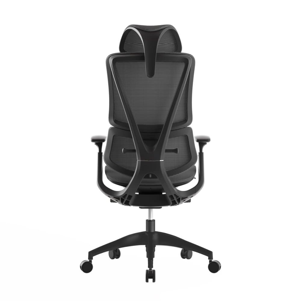 Kancelářská ergonomická židle KLEM — síťovina, tmavě šedá antracit Antares - náhled 4