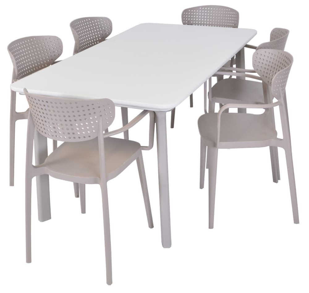 ITALIA DINING plastový stůl - světle šedá - náhled 2