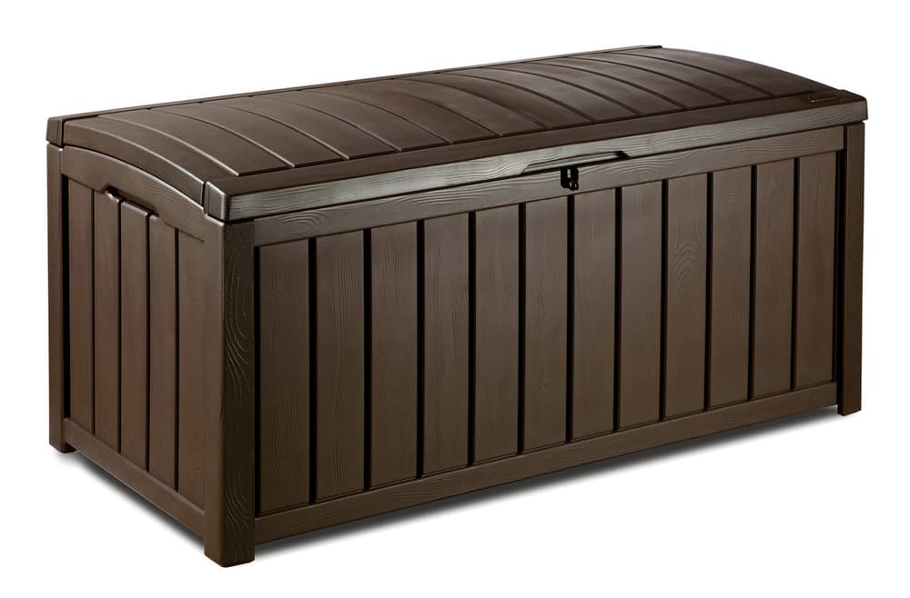 Zahradní úložný box GLENWOOD — 390L, plast, hnědá, nosnost 220 kg - náhled 4