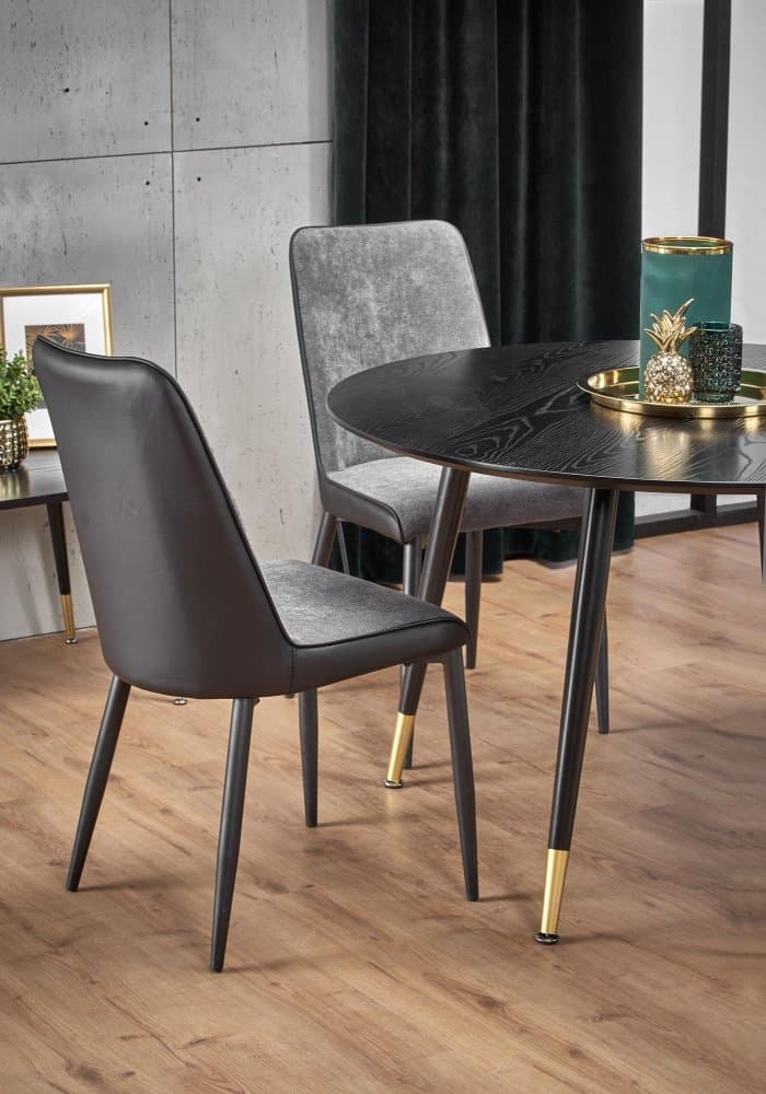 Jídelní kulatý stůl EMBOS — průměr 120 cm, černá Halmar - náhled 4