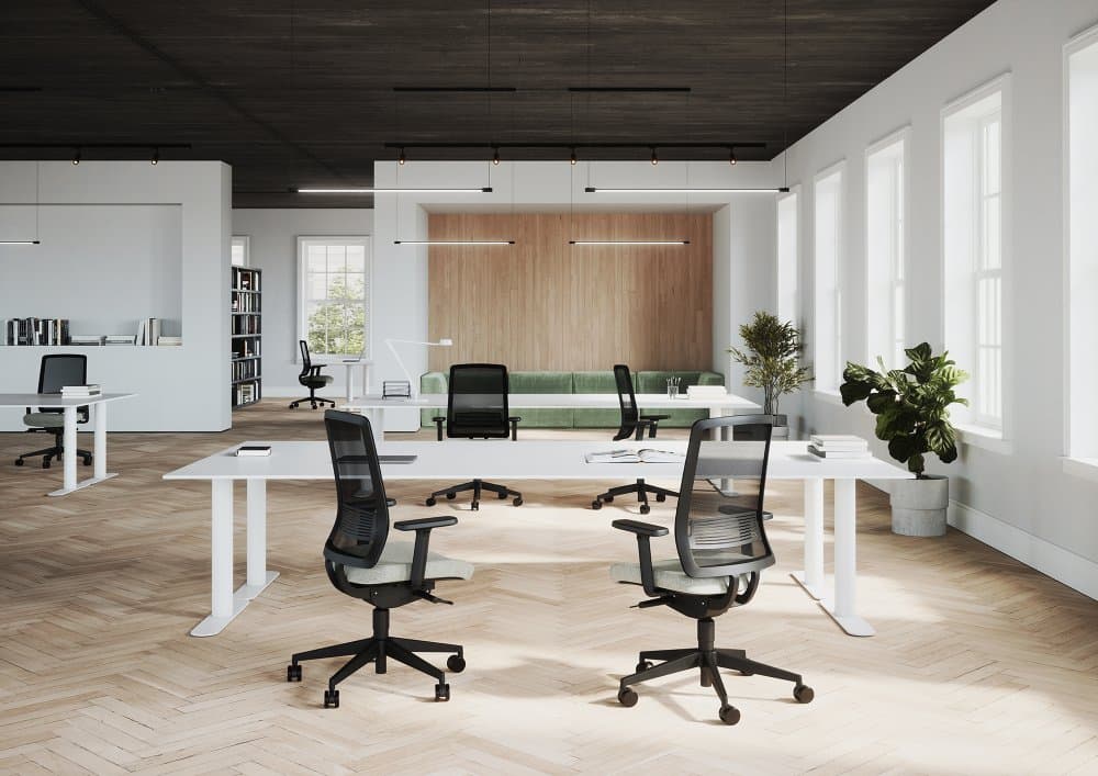 Kancelářská židle LYRA Air s područkami – synchronní mechanika, síť, černá LD Seating - náhled 5