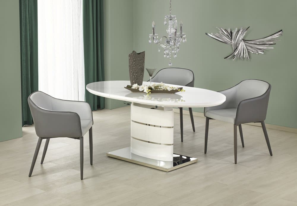Jídelní kulatý rozkládací stůl ASPEN –? 140x90x76 (+40) Halmar - náhled 2
