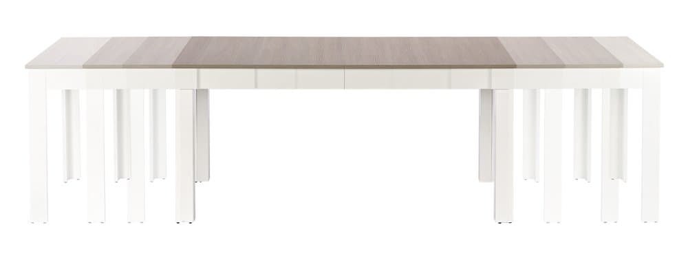 Jídelní rozkládací stůl SEWERYN – 160x90x76 (+140) dřevo, dub sonoma, bílá Halmar - náhled 3