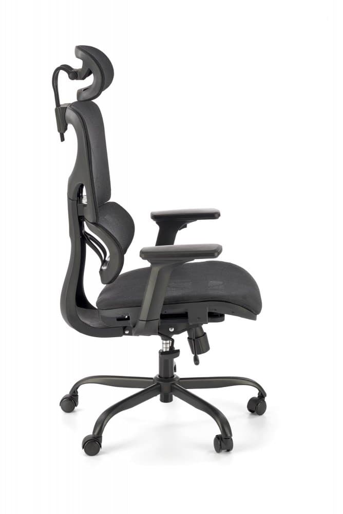 Kancelářská ergonomická židle GOTARD — síťovina, černá Halmar - náhled 4