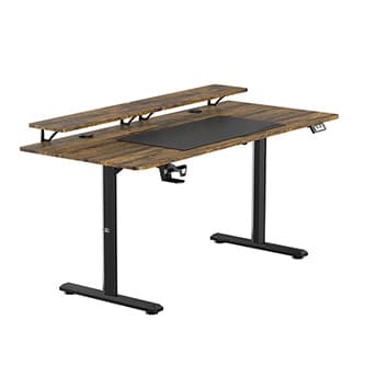 Pracovní stůl HIGHLANDER XXL BROWN s elektrickým nastavením výšky - náhled 4