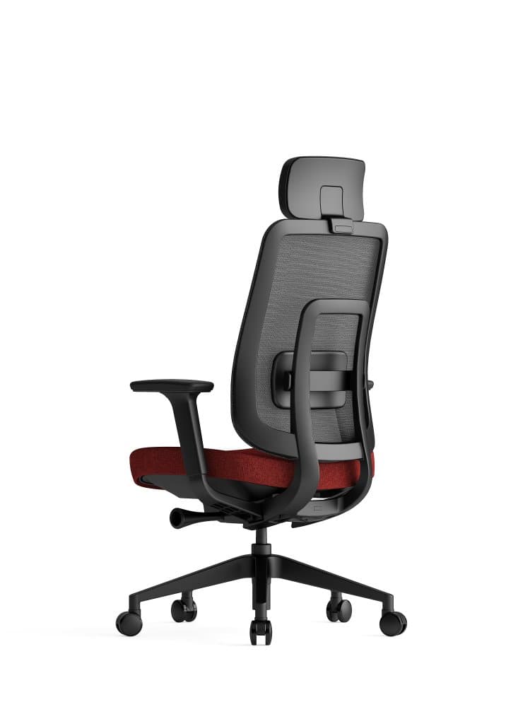 Kancelářská ergonomická židle K42  SP – síť/ čalouněná, červená - náhled 4