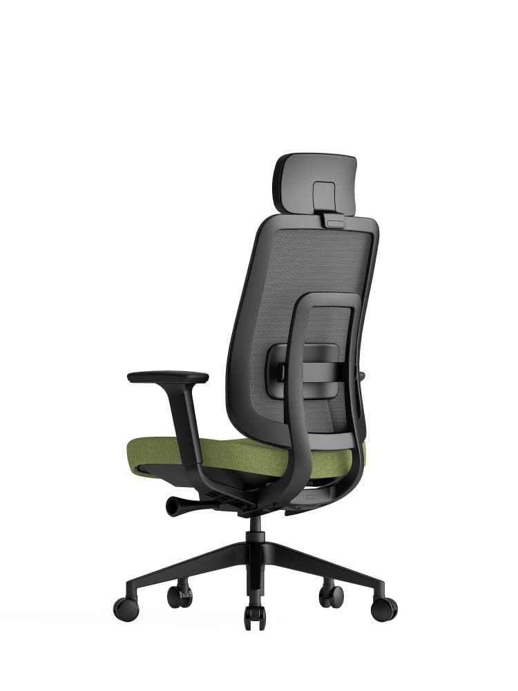 Kancelářská ergonomická židle K42  SP – síť/ čalouněná, zelená - náhled 4