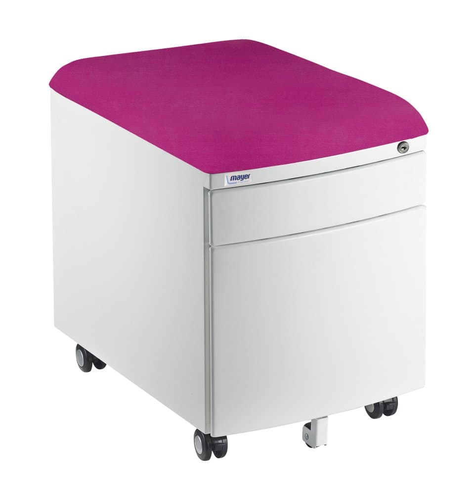 Pojízdný kontejner Mayer 32W8 30 208 — bílý, růžový aquaclean Mayer