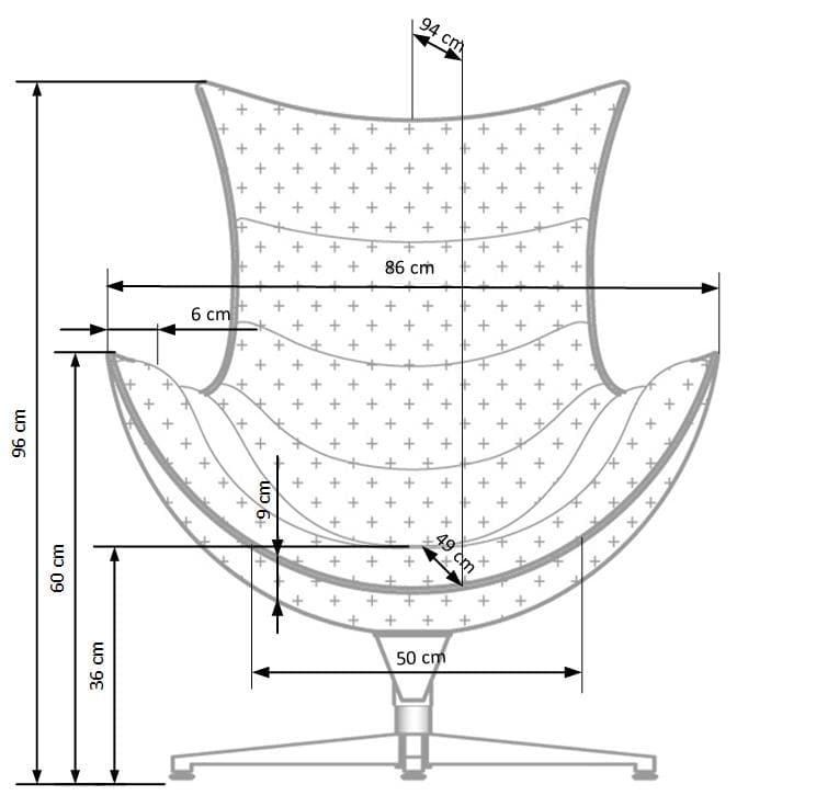 Designové křeslo LUXOR — otáčení, nerez ocel / zelená kůže Halmar - náhled 2