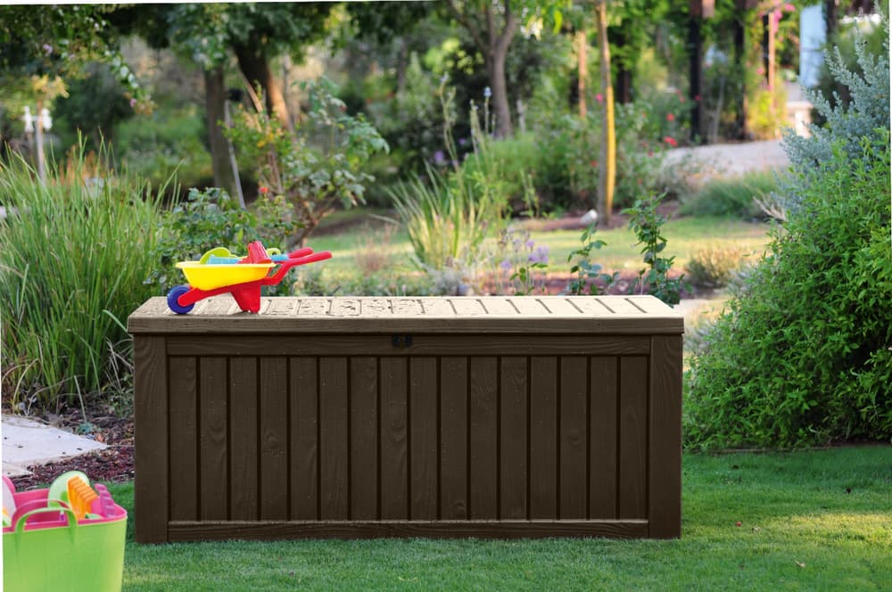 Zahradní box ROCKWOOD box 570L - plast, hnědá, nosnost 220 kg - náhled 5