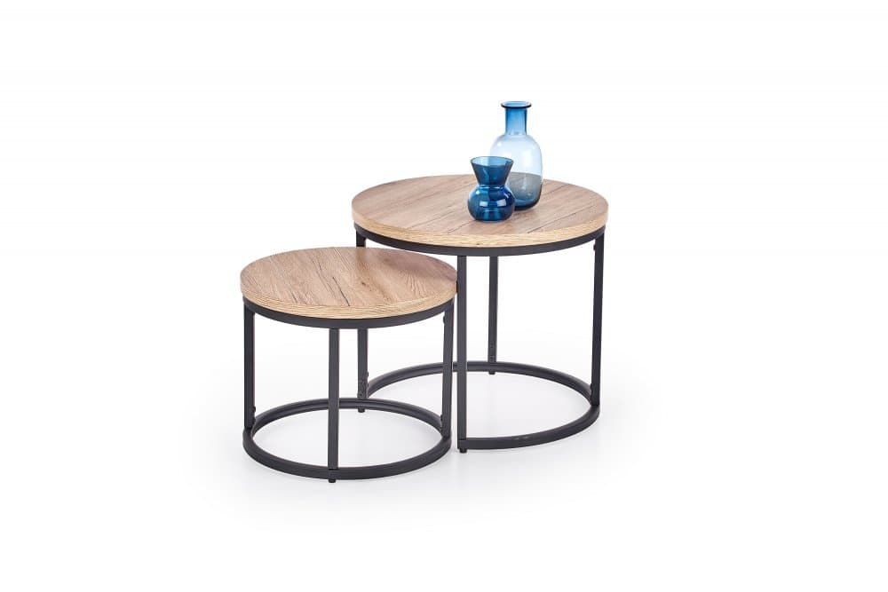 Set konferenčních stolků OREO — san remo / černá Halmar