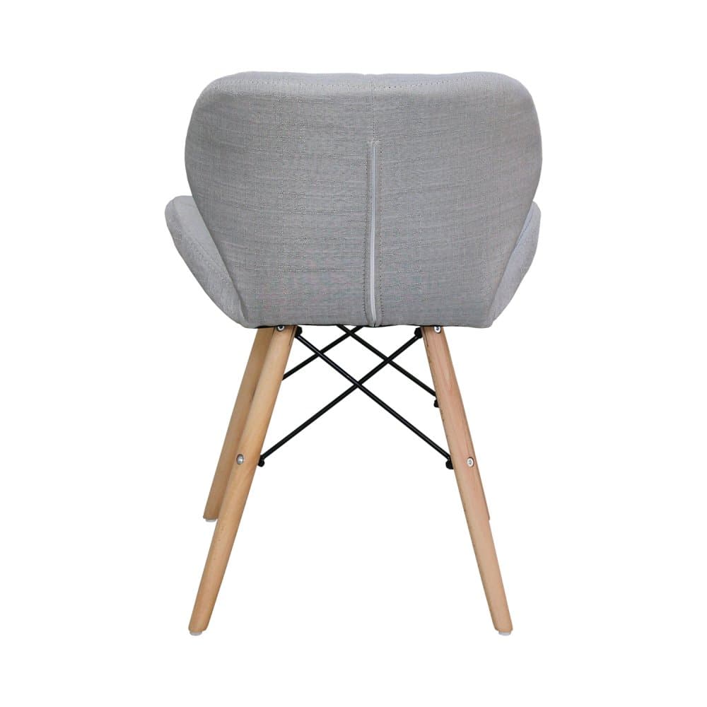 Jídelní židle AMBI - masiv buk/kov, látka, šedá IDEA nábytek - náhled 2