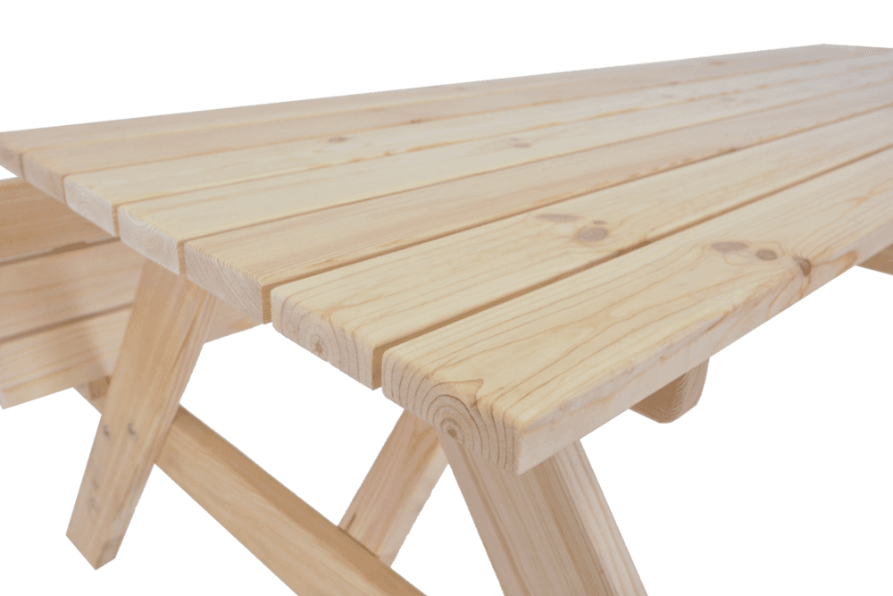 PIKNIK zahradní set dřevěný SE SKLOPNÝMI LAVIČKAMI - 180 cm - přírodní - náhled 4