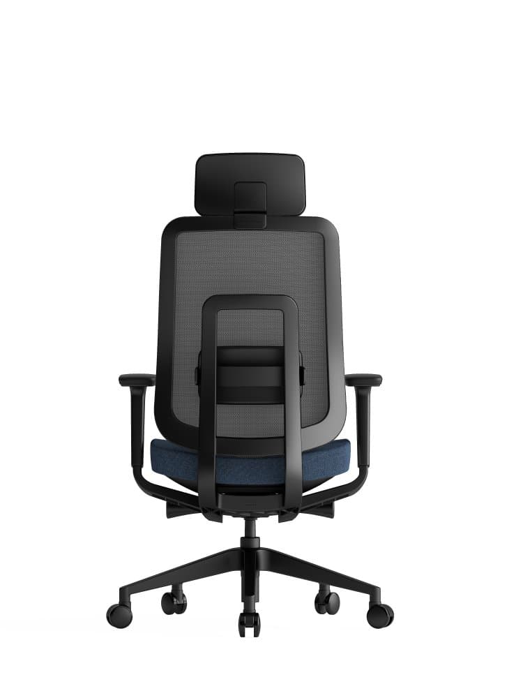 Kancelářská ergonomická židle K42  SP – síť/ čalouněná, modrá - náhled 3