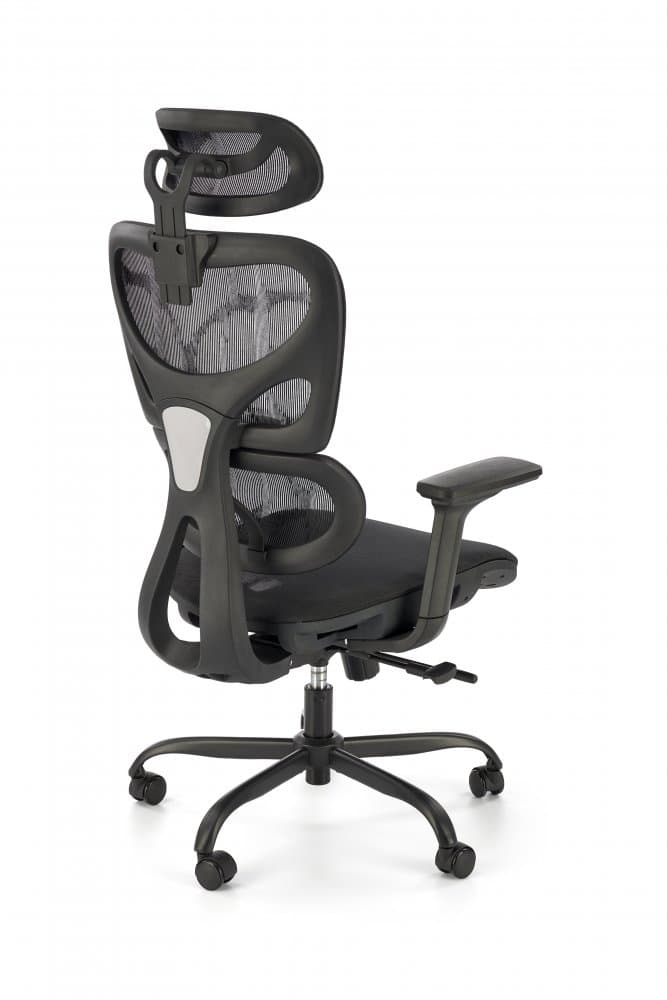 Kancelářská ergonomická židle GOTARD — síťovina, černá Halmar - náhled 3