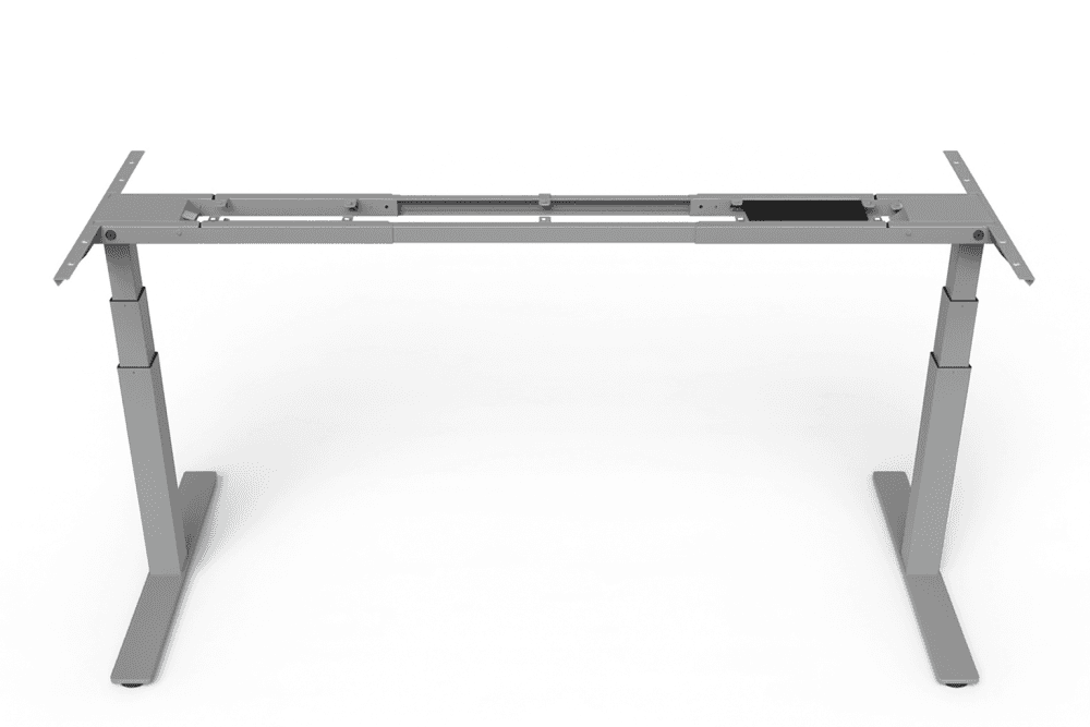 Elektricky výškově stavitelná podnož stolu ADJUSTME – flexibilní rozměry, Šedostříbrná metalíza