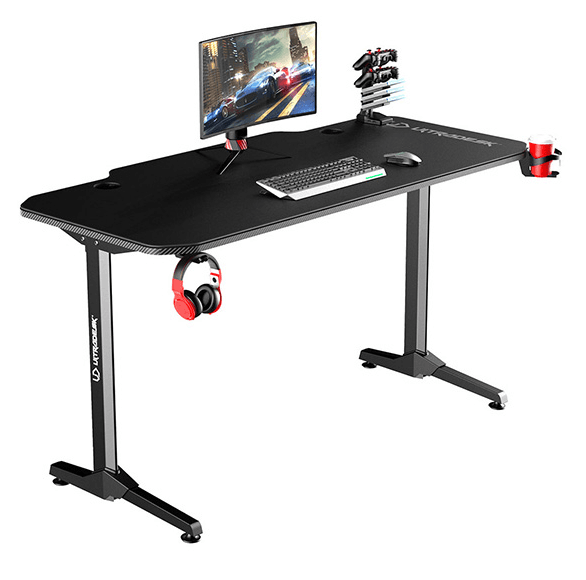 Herní stůl ULTRADESK FRAG BLACK – 140x66x76cm, se stojanem Ultradesk BEAM - náhled 5