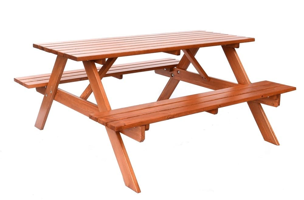 PIKNIK zahradní set dřevěný - 160 cm - lakovaný - náhled 2