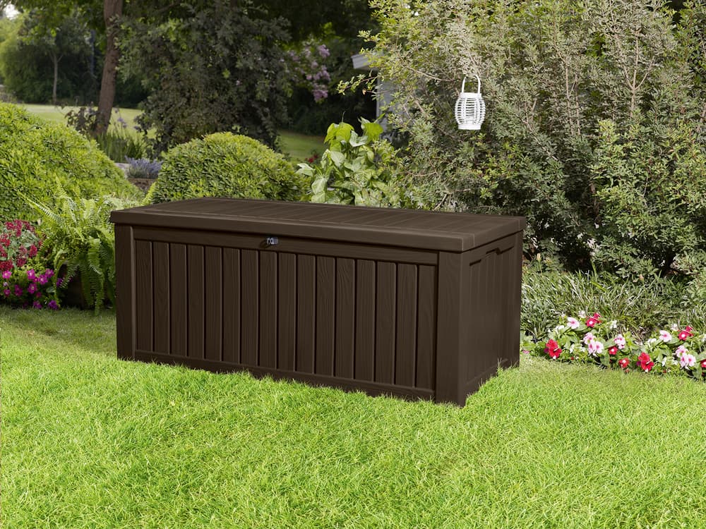 Zahradní box ROCKWOOD box 570L - plast, hnědá, nosnost 220 kg - náhled 4