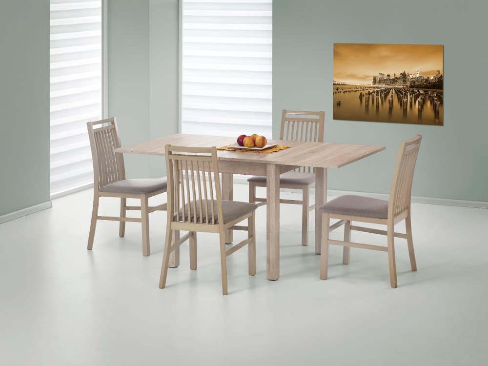 Jídelní rozkládací stůl GRACJAN - 80x80+80, MDF, dub sonoma Halmar - náhled 2